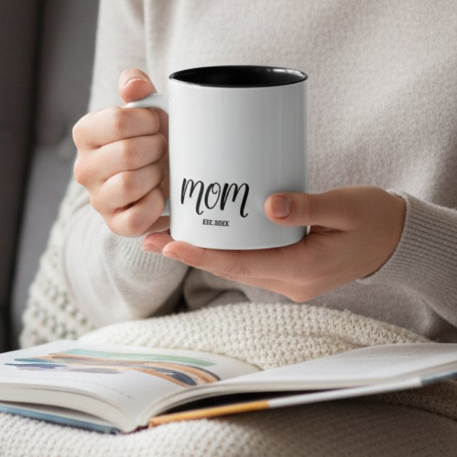 Tasse 2 Couleurs Mom Established New Mom Gift (Créateur téléchargé)