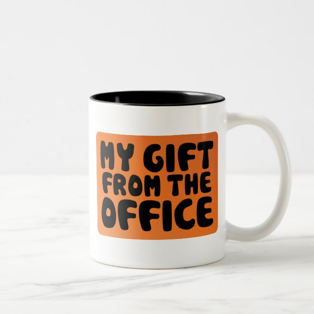 Tasse 2 Couleurs Mon cadeau du bureau (Droit)