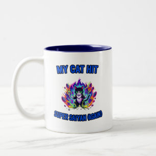 Tasse 2 Couleurs Mon chat devient Super Saiyan (encore)