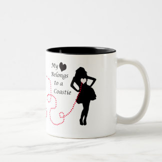 Tasse 2 Couleurs Mon coeur appartient à un Coastie