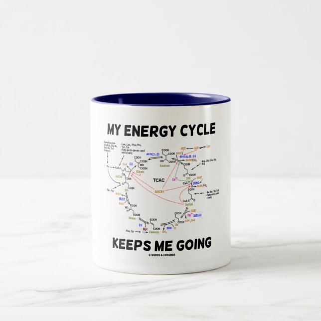 Tasse 2 Couleurs Mon cycle d'énergie me maintient (le cycle de (Centre)