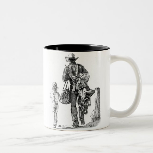Tasse 2 Couleurs Mon Dad´s un cowboy (Droit)