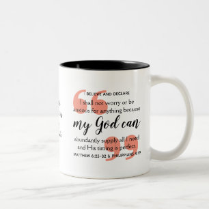 Tasse 2 Couleurs MON DIEU PEUT L'Affirmation chrétienne positive