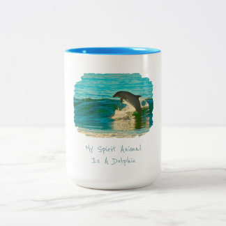 Tasse 2 Couleurs Mon Esprit Animal Est Un Dauphin