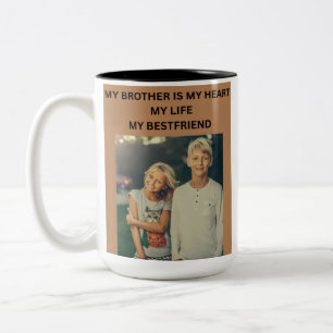 TASSE 2 COULEURS MON FRÈRE EST MON CŒUR MA VIE MON MEILLEUR AMI
