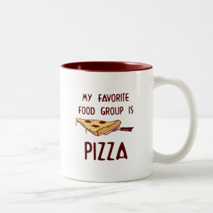 Tasse 2 Couleurs Mon groupe d'aliments préféré est pizza