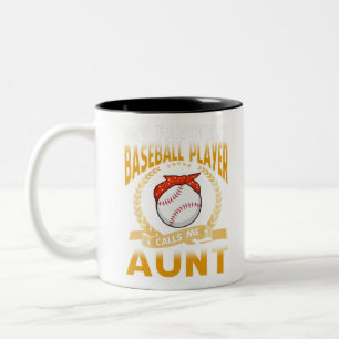 Tasse 2 Couleurs Mon Joueur De Baseball Préféré M'Appelle Tante