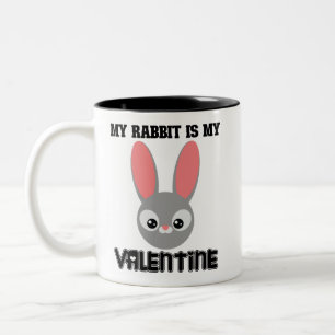 Tasse 2 Couleurs Mon Lapin Est Mon Valentin