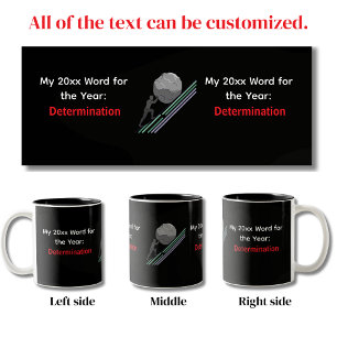 Tasse 2 Couleurs Mon mot de l'année 20xx : Détermination