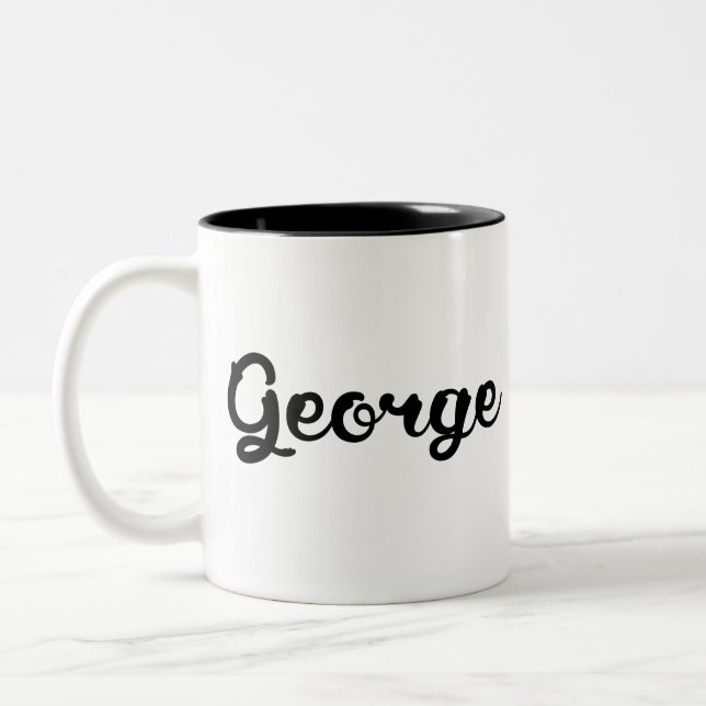Tasse 2 Couleurs Mon nom est George (Gauche)