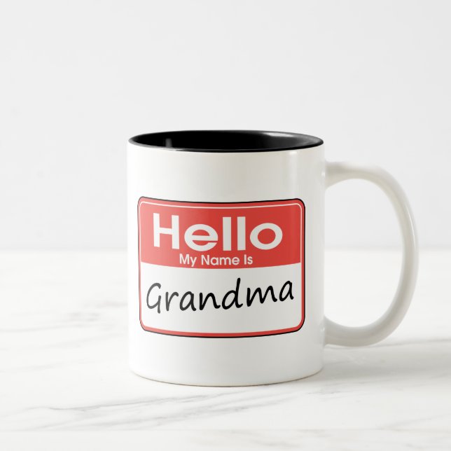 Tasse 2 Couleurs Mon nom est grand-maman (Droit)