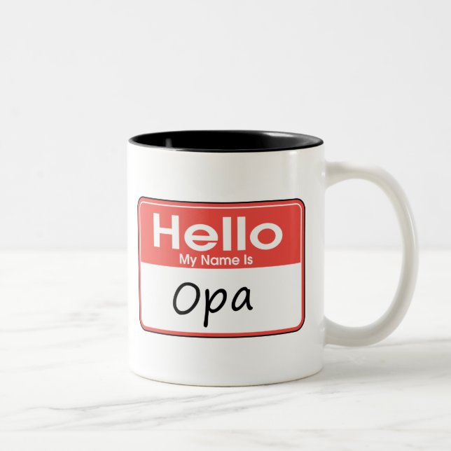 Tasse 2 Couleurs Mon nom est Opa (Droit)