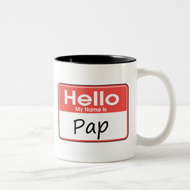 Tasse 2 Couleurs Mon nom est PAP (Droit)