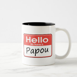 Tasse 2 Couleurs Mon nom est Papou