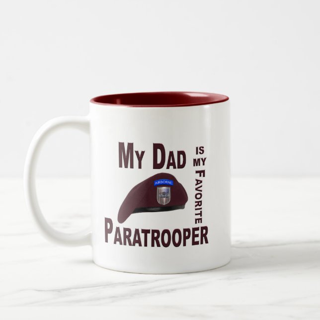 Tasse 2 Couleurs Mon papa est mon parachutiste préféré (Gauche)