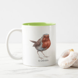 Tasse 2 Couleurs "Mon petit Robin" deux a modifié la tonalité la