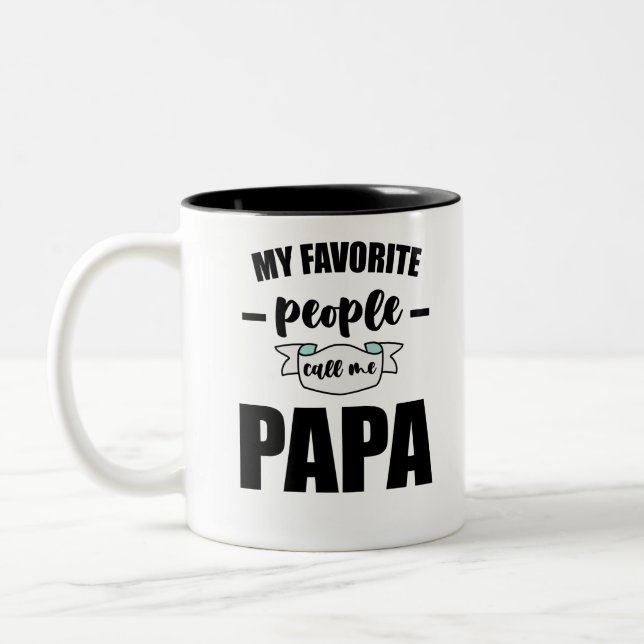 Tasse 2 Couleurs Mon Peuple Préféré M'Appelle Papa Père Nouveau Pap (Gauche)