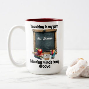 Tasse 2 Couleurs Mon T-Shirt De Jam Est L'Enseignement