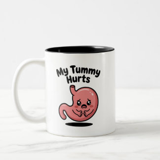 Tasse 2 Couleurs Mon Ventre Me Fait Mal Drôle Citation Mignonne