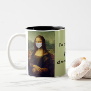 Tasse 2 Couleurs Mona Lisa masquée Distances sociales