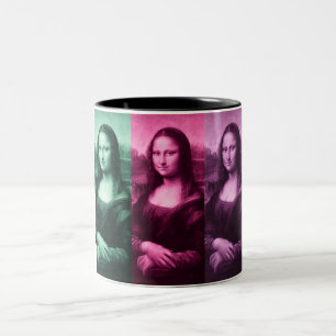 Tasse 2 Couleurs Mona Lisa Rose vert violet