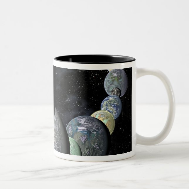 Tasse 2 Couleurs Mondes rocheux, terrestres (Droit)