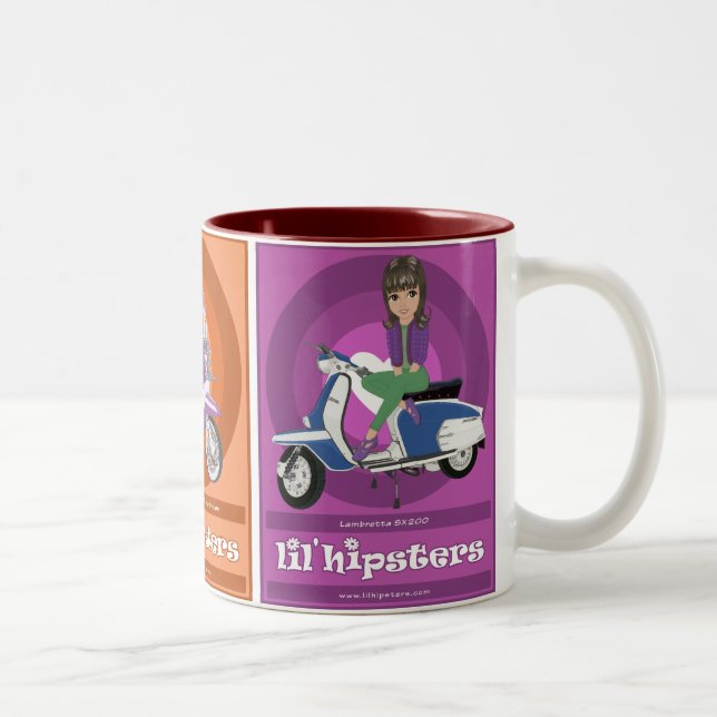 Tasse 2 Couleurs Mondo Lambretta (Droit)