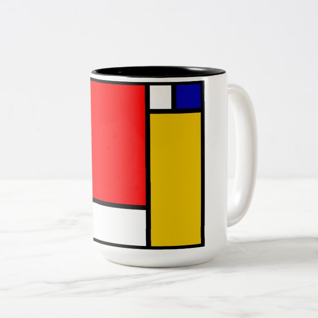 Tasse 2 Couleurs Mondrian 4 (Devant droit)