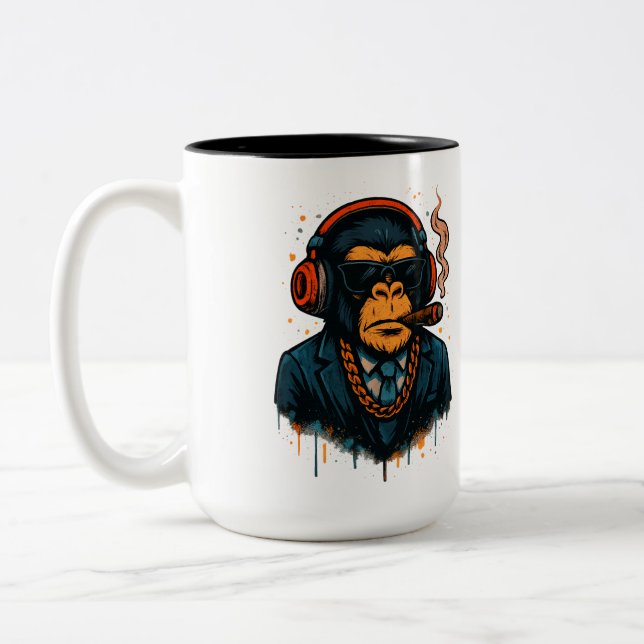 Tasse 2 Couleurs Monkey Business - Le patron du singe (Gauche)