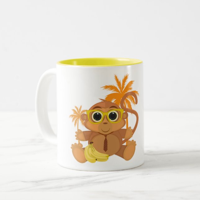 Tasse 2 Couleurs Monkey Nerd (Devant gauche)