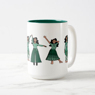 Tasse 2 Couleurs Monochrome Green Dancer #2