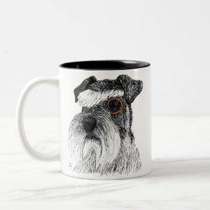 Tasse 2 Couleurs monocle schnauzer