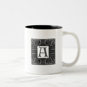Tasse 2 Couleurs Monogramme "A" Celtique Argent