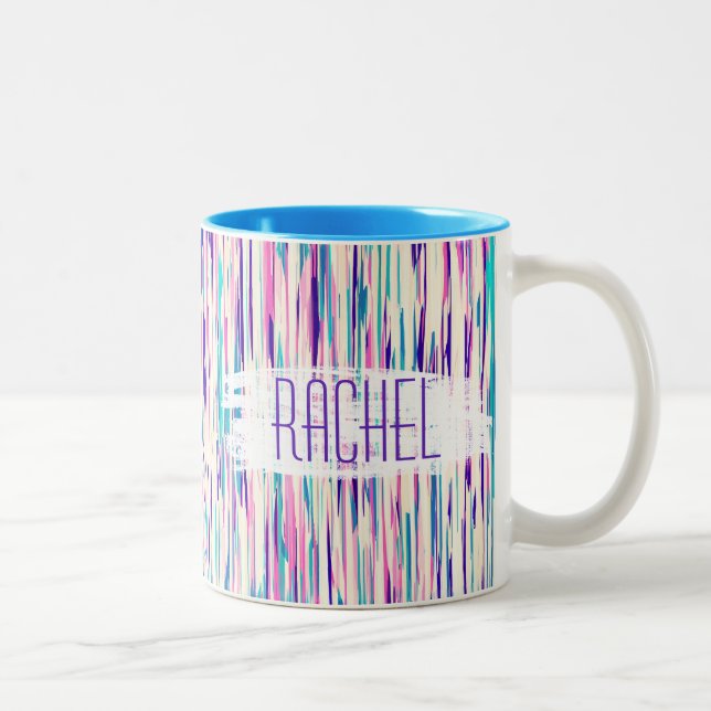 Tasse 2 Couleurs Monogramme abstrait Girly élégant de traçages (Droit)