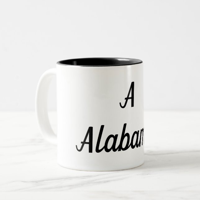 Tasse 2 Couleurs Monogramme de l'Alabama (Devant gauche)