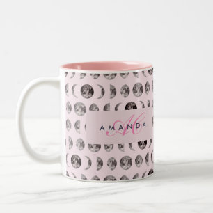 Tasse 2 Couleurs Monogramme Dreamsical Lune Phases Cadeaux