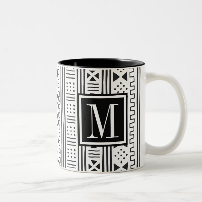 Tasse 2 Couleurs Monogramme inspiré de la moisissure (Droit)
