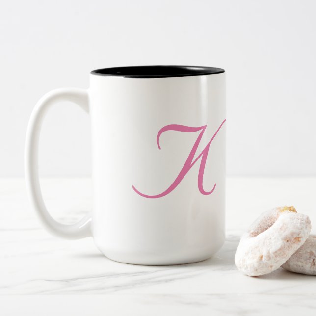 Tasse 2 Couleurs Monogramme-K (Avec donut)