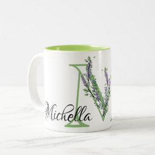 Tasse 2 Couleurs Monogramme M Lavender Eucalyptus