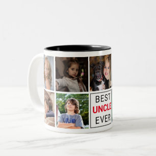 Tasse 2 Couleurs Monogramme Meilleur Oncle jamais Instagram Photo C