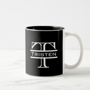Tasse 2 Couleurs Monogramme noir blanc