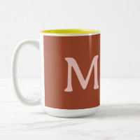 Monogramme personnalisé orange brûlé