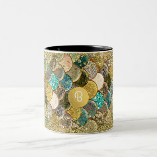 Tasse 2 Couleurs Monogramme sur mesure de la limaille de mer de sir