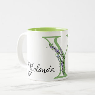Tasse 2 Couleurs Monogramme Y Lavender Eucalyptus