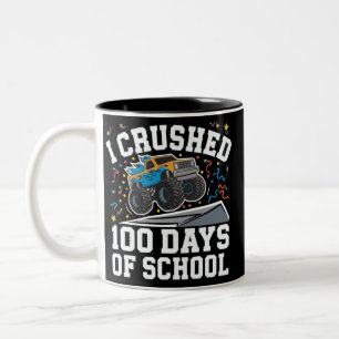Tasse 2 Couleurs Monstre de camion 100 jours d'école 100e jour d'éc