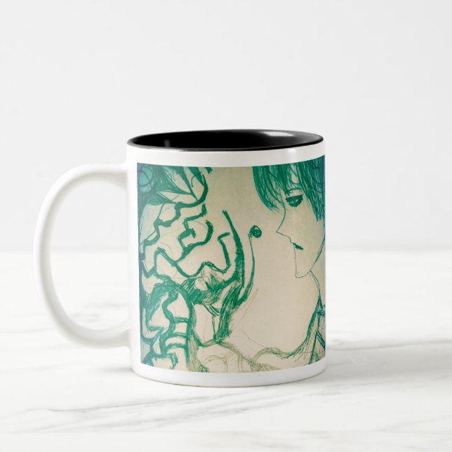 Tasse 2 Couleurs Monstre vert Yaie essayer de persuader kitsune (Gauche)