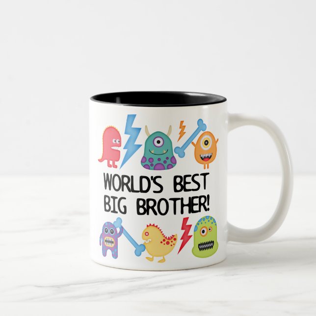 Tasse 2 Couleurs Monstres World Meilleur Big Brother (Droit)