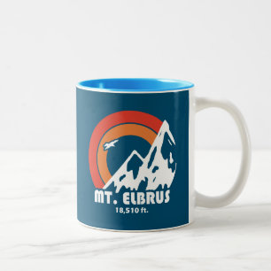 Tasse 2 Couleurs Mont Elbrus Russie Aigle solaire