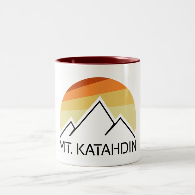 Tasse 2 Couleurs Mont Katahdin Retro (Centre)