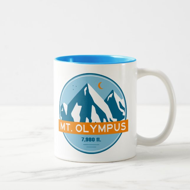 Tasse 2 Couleurs Mont Olympe Washington Étoiles Lune (Droit)
